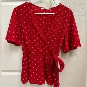 Heart wrap blouse